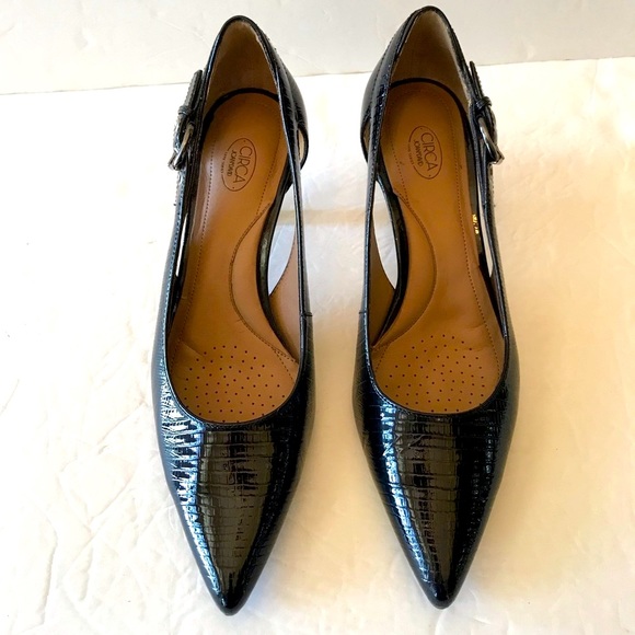 Circa Joan & David Luxe 9 leather Heels Reptile - Picture 2 of 8